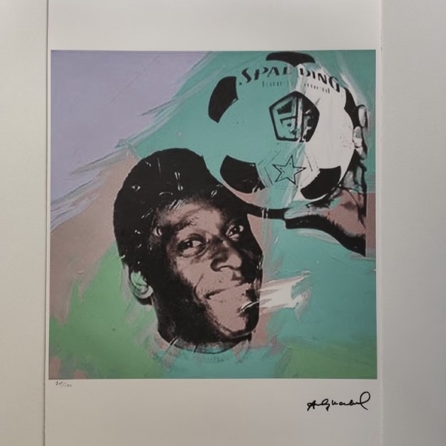 Litografia "Pelé" di Andy Warhol - Firmata