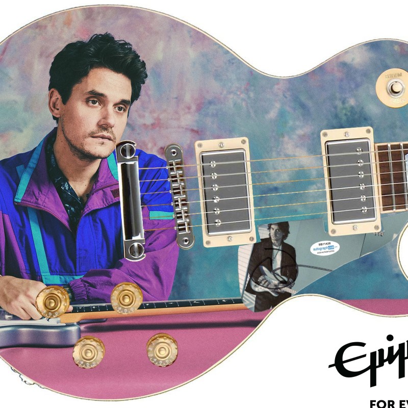 John Mayer Signed Custom Graphics Guitar 