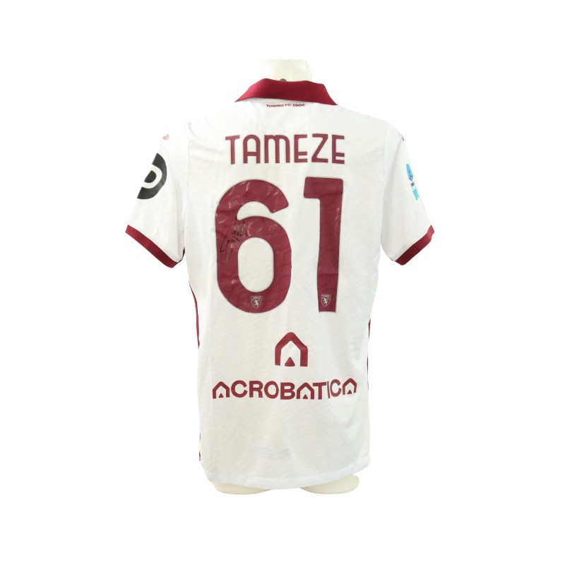 Maglia Tameze Unwashed, Fiorentina vs Torino 2025 - Autografata