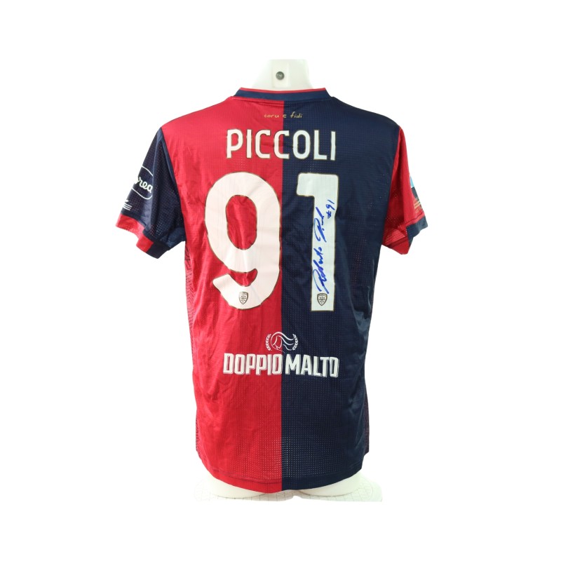 Piccoli's Signed Unwashed Shirt, Cagliari vs Milan 2024