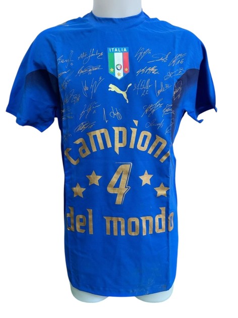 Italy's Official WC 2006 Special Shirt - Signed by the team