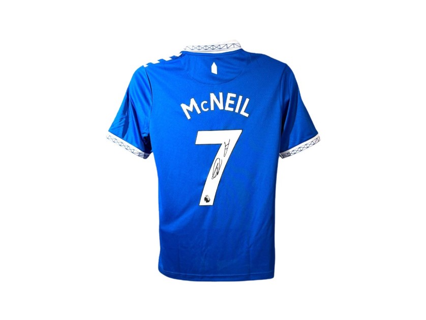 Maglia ufficiale firmata da Dwight McNeil per l'Everton 2023/24