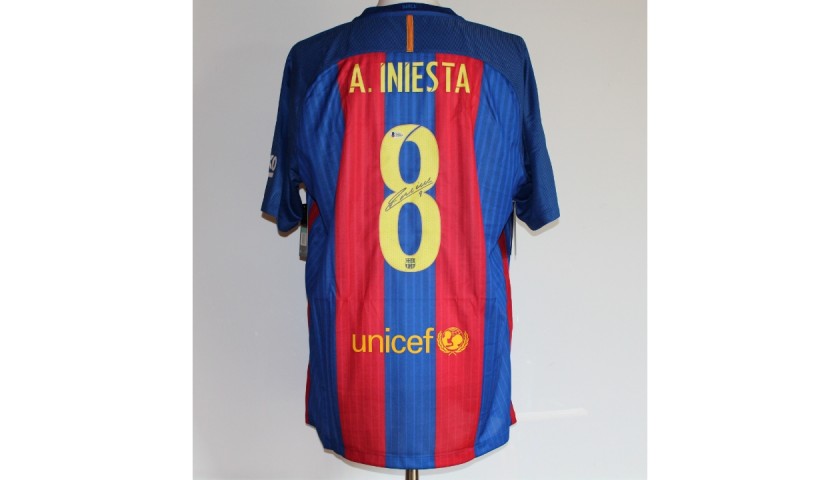 Iniesta FC Barcelona Signed Shirt