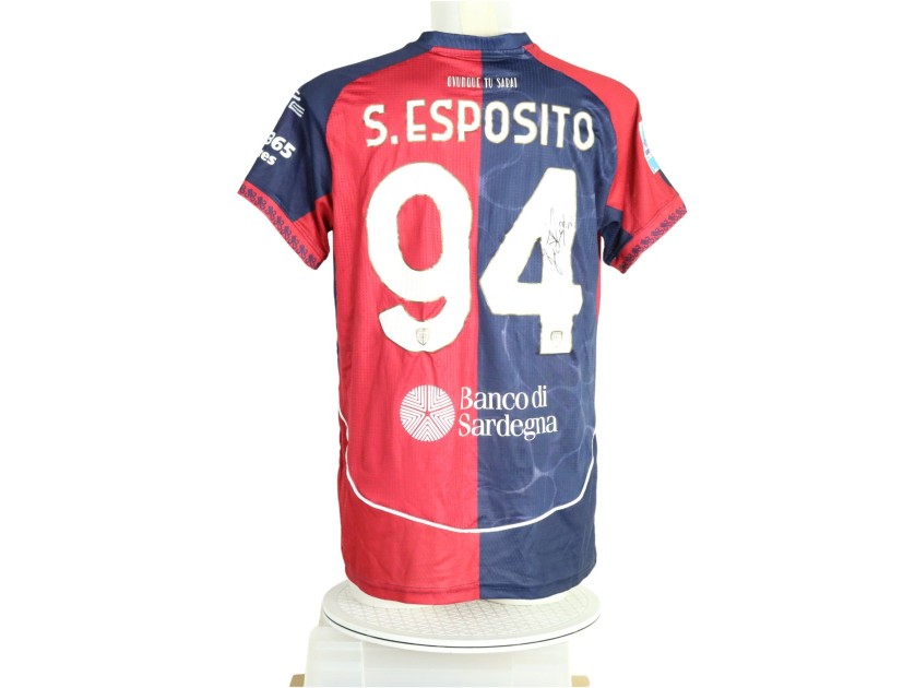 Esposito's Signed Unwashed Shirt, Cagliari vs Hellas Verona 2026