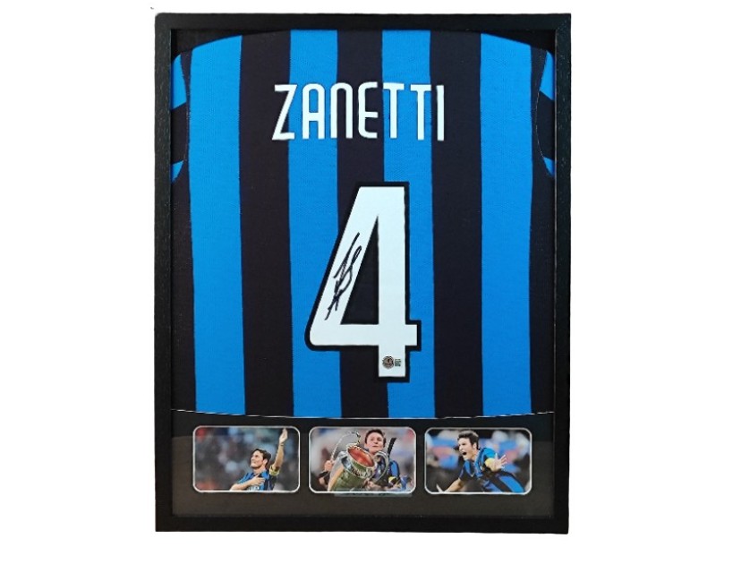 Javier Zanetti's Inter Milan Signed And Framed Shirt
