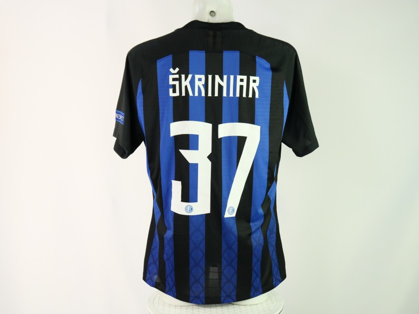 Skriniar's Inter Issued Shirt, UCL 2018/19