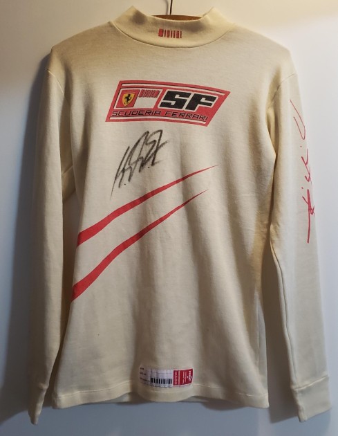 Michael Schumacher Used and Signed Ferrari Nomex Top