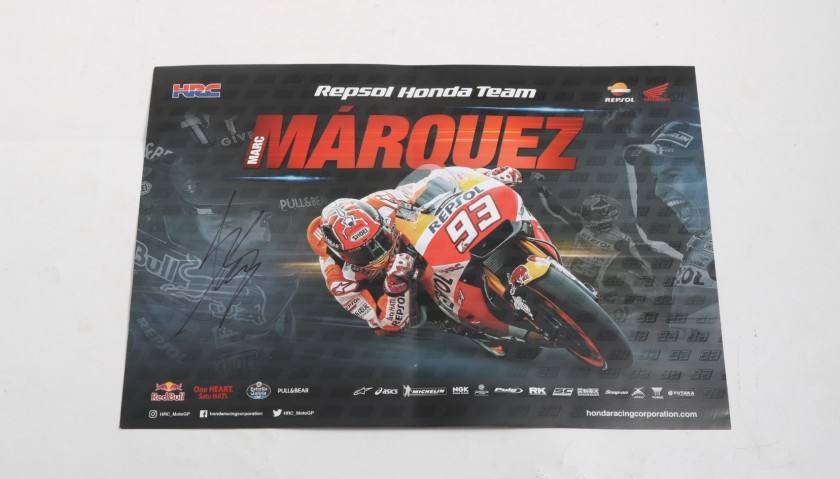 Repsol Honda Team Poster Signed by Marc Marquez