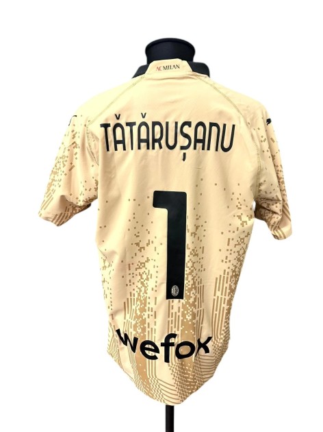 Tătărușanu's Milan vs Atalanta Issued Shirt, 2023