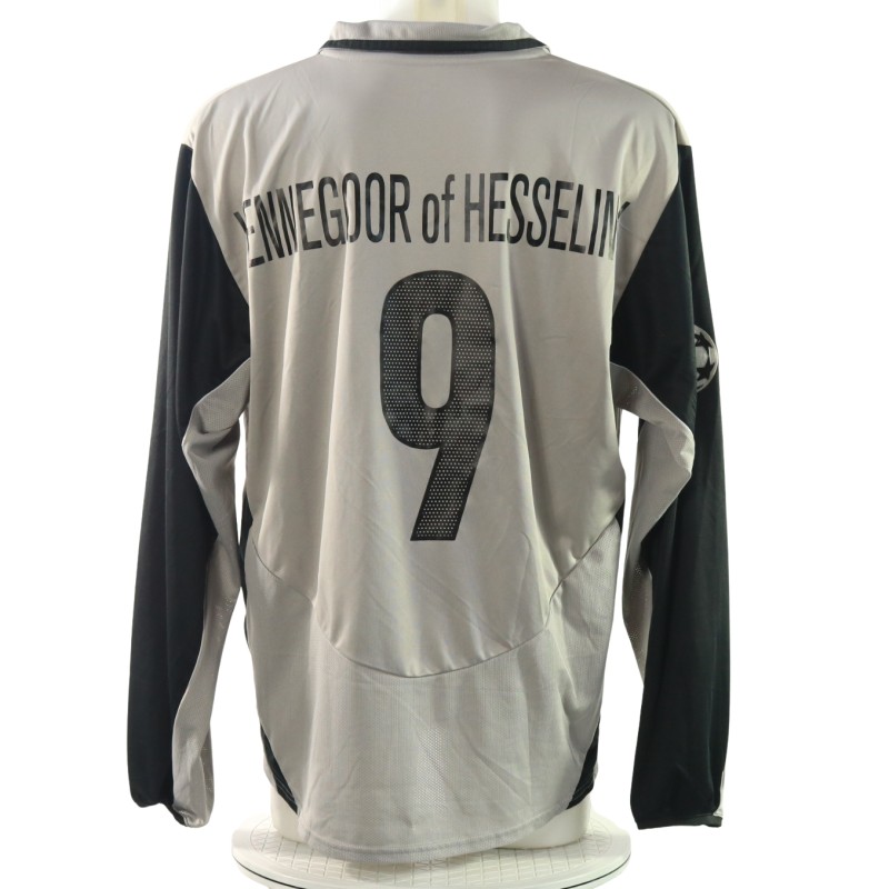 Vennegoor of Hesselink's Match-Issued Shirt Monaco vs PSV Eindhoven UCL 2005