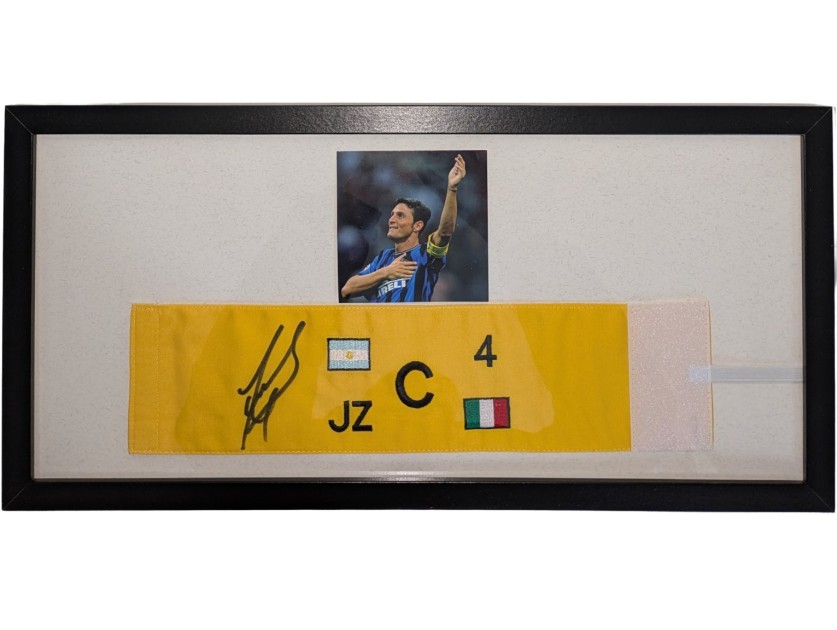 Historical Framed Armband - Signed by Javier Zanetti