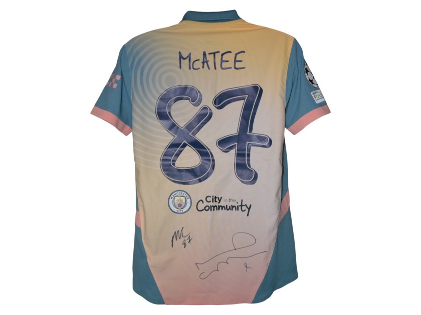 James McAtee & Noel Gallagher Signed Authentic Definitely City Shirt
