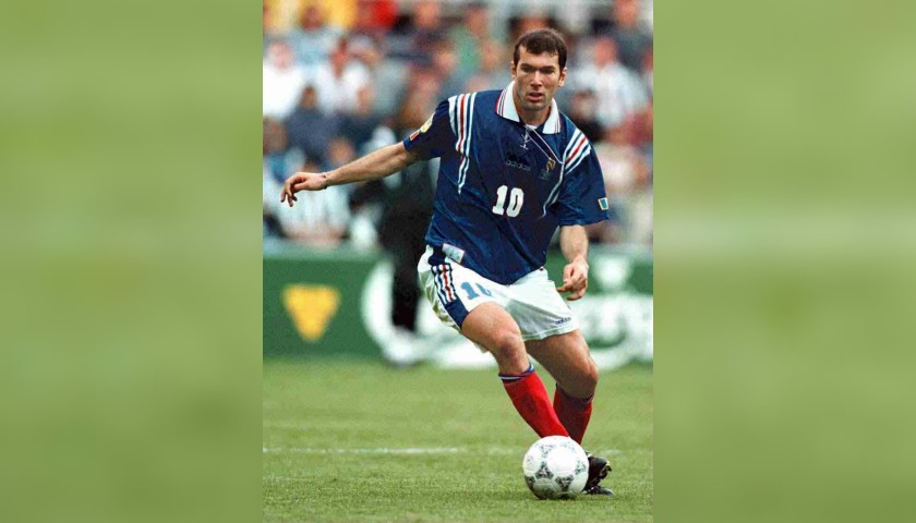 Maglia Ufficiale Zidane Francia, 1996 - Autografata