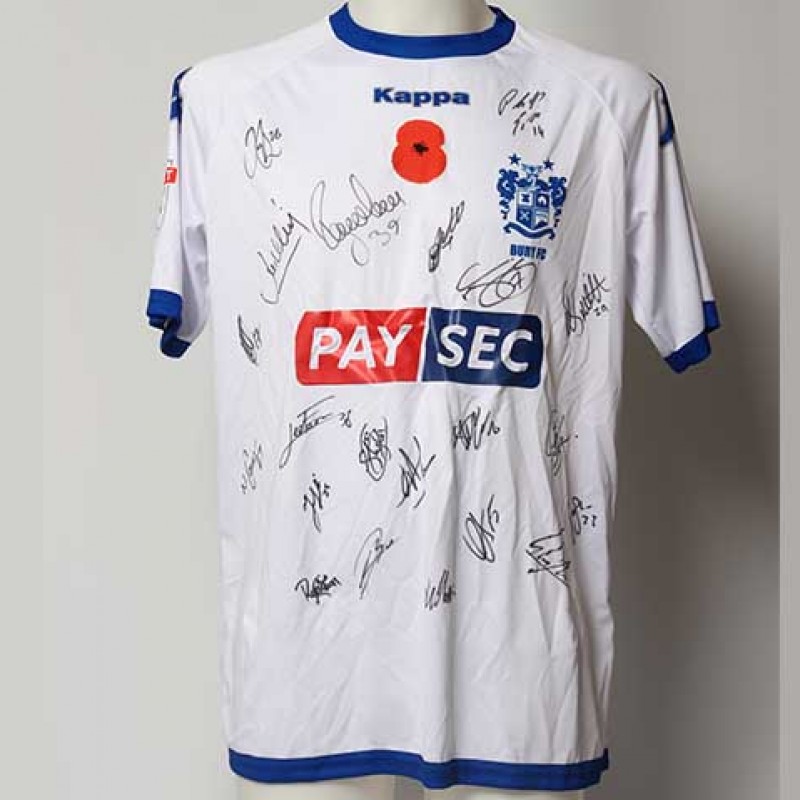 Poppy Shirt Signed by Bury F.C.