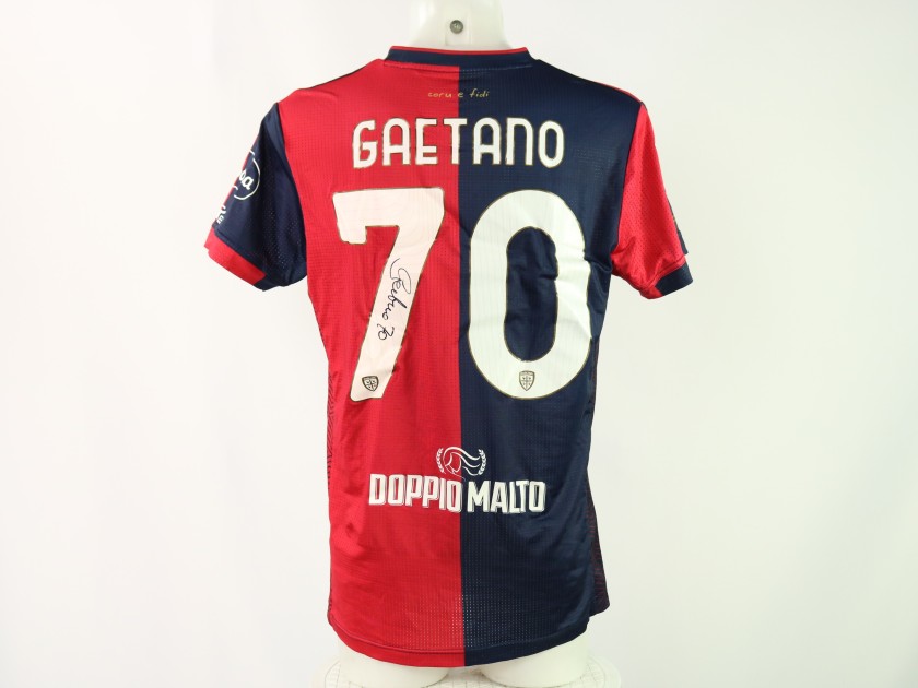 Gaetano's Signed Unwashed Shirt, Cagliari vs Bologna 2024