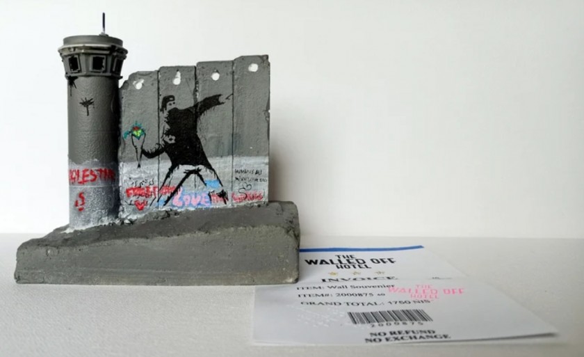 Banksy "Freedom Love" Wall Section Sculpture - Walled Off Hotel