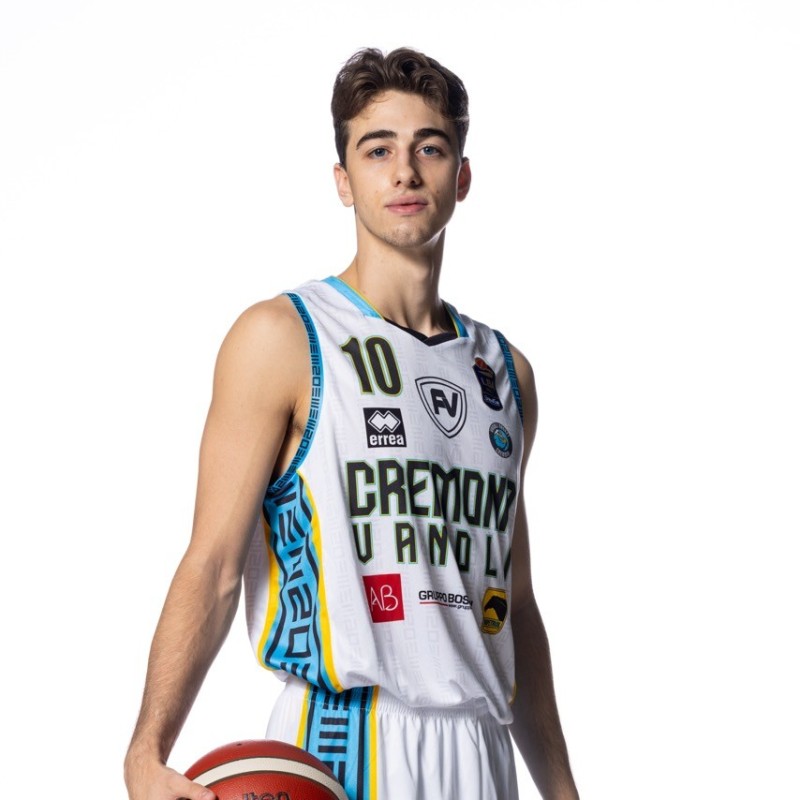 Vecchiola's Vanoli Basket Cremona Signed Unwashed Shirt, 2023/24