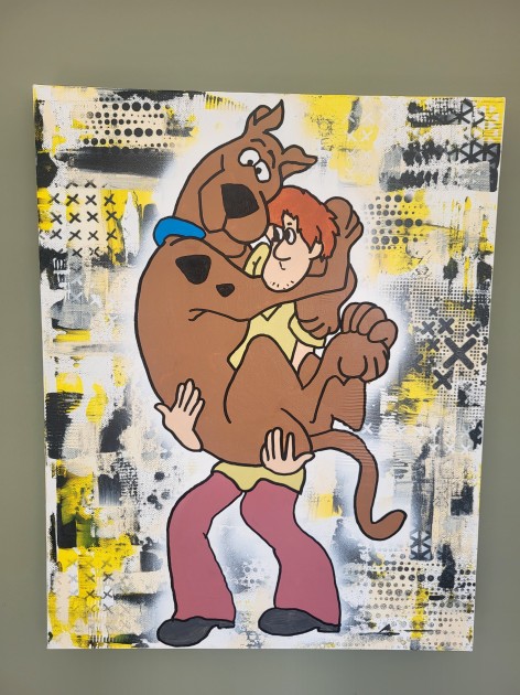'Best Friends Forever - Scooby Doo' Mixed Media Artwork by Melissa Stok