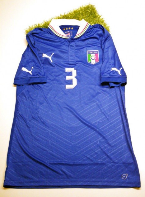 Italy fanshop shirt, Chiellini, model used in Confederations Cup 2013 - signed