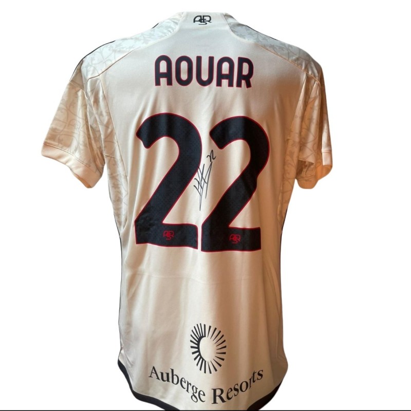 Aouar Official Roma Shirt, 2023/24 - Signed with Video Evidence