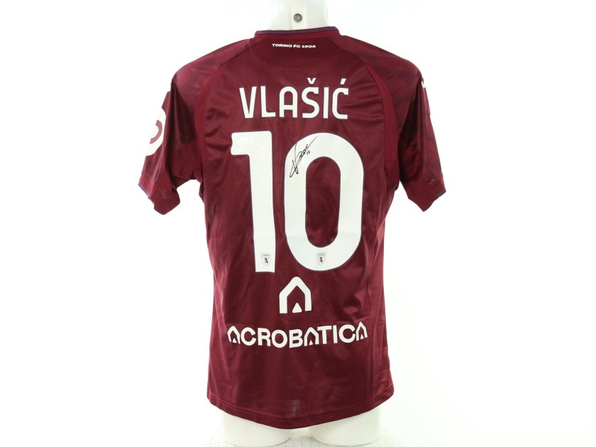 Maglia Vlasic unwashed Torino vs Juventus 2025 - Autografata