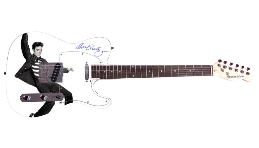 Elvis Graphics Guitar with Digital Signature 