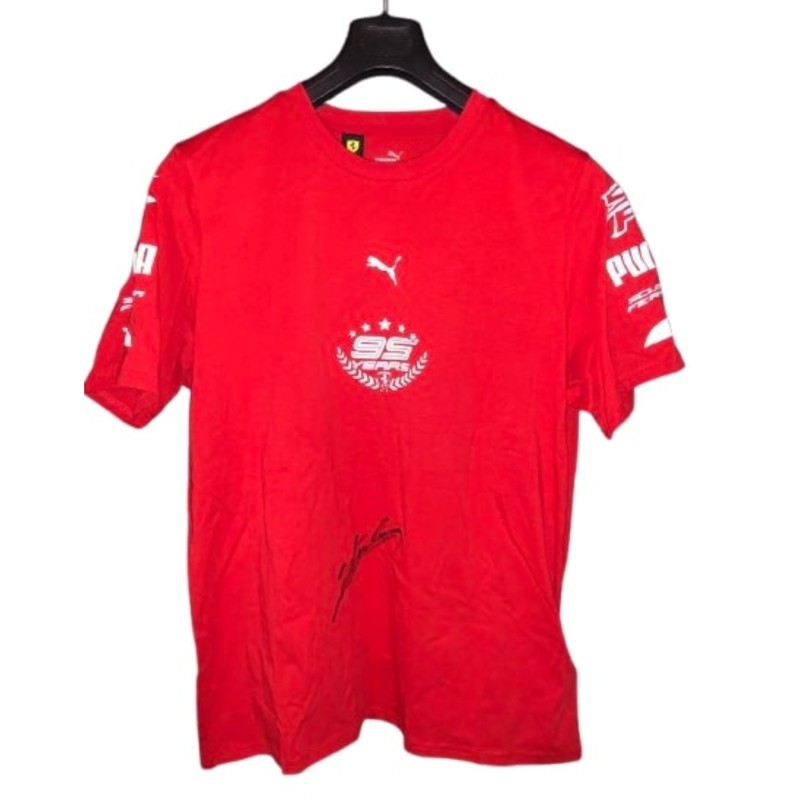 "95 Years" Scuderia Ferrari Official T-Shirt, 2024 - Signed