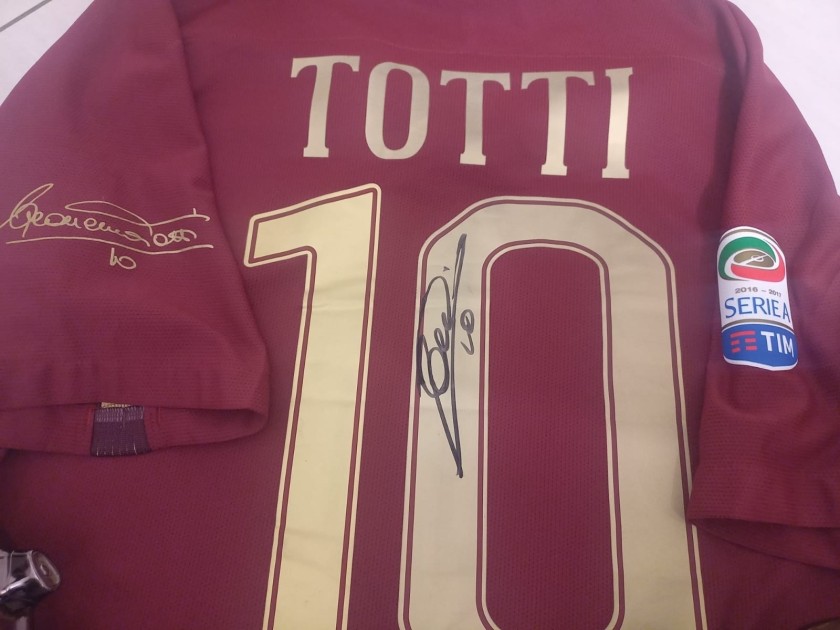 Totti's Autografata Match-Issued Shirt, Roma vs Lazio 2017 +