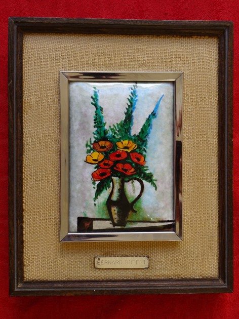 "Pitcher With Flowers" Enamel Work by Bernard Buffet