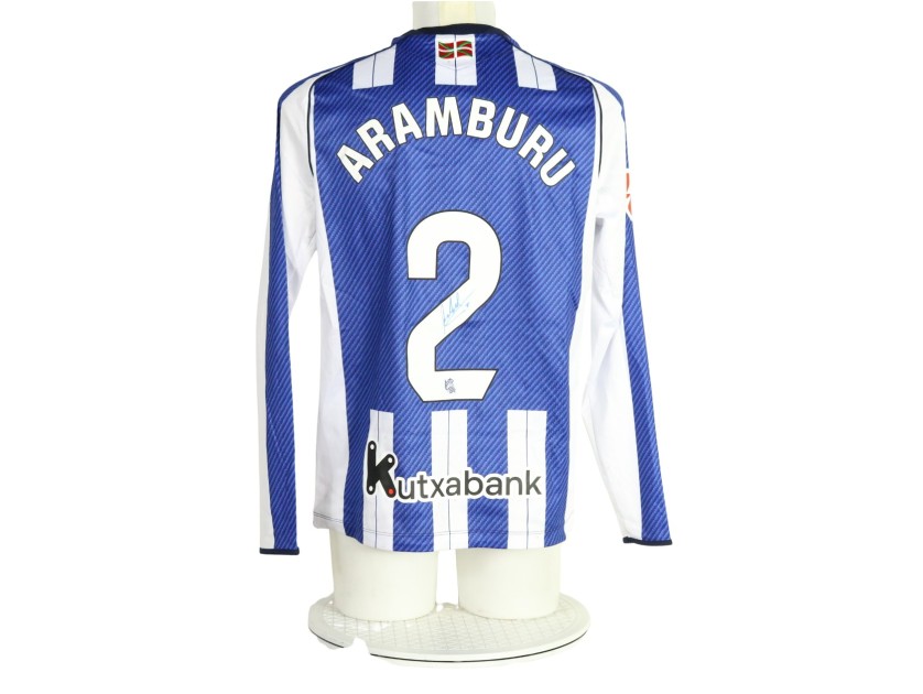 Aramburu's Signed Unwashed Shirt, Real Sociedad vs Oviedo 2026