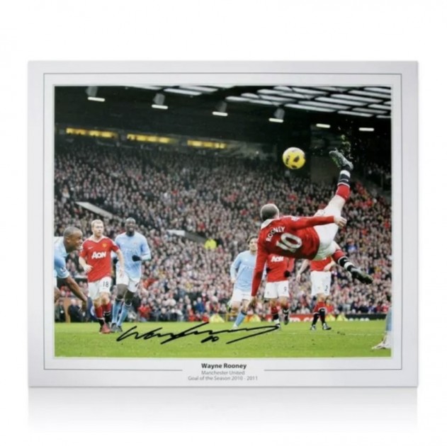 Wayne Rooney's Signed Manchester United Poster