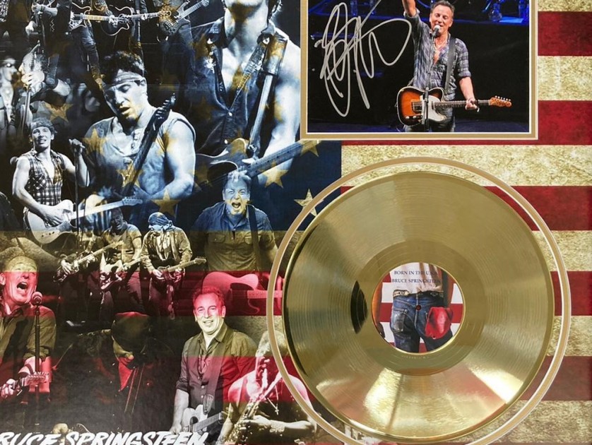 Display disco d'oro Bruce Springsteen - Autografato - CharityStars