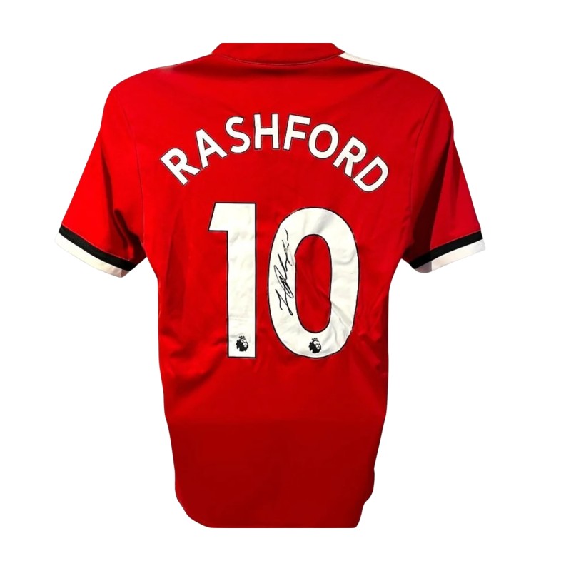 La maglia ufficiale firmata da Marcus Rashford del Manchester United 2017/18