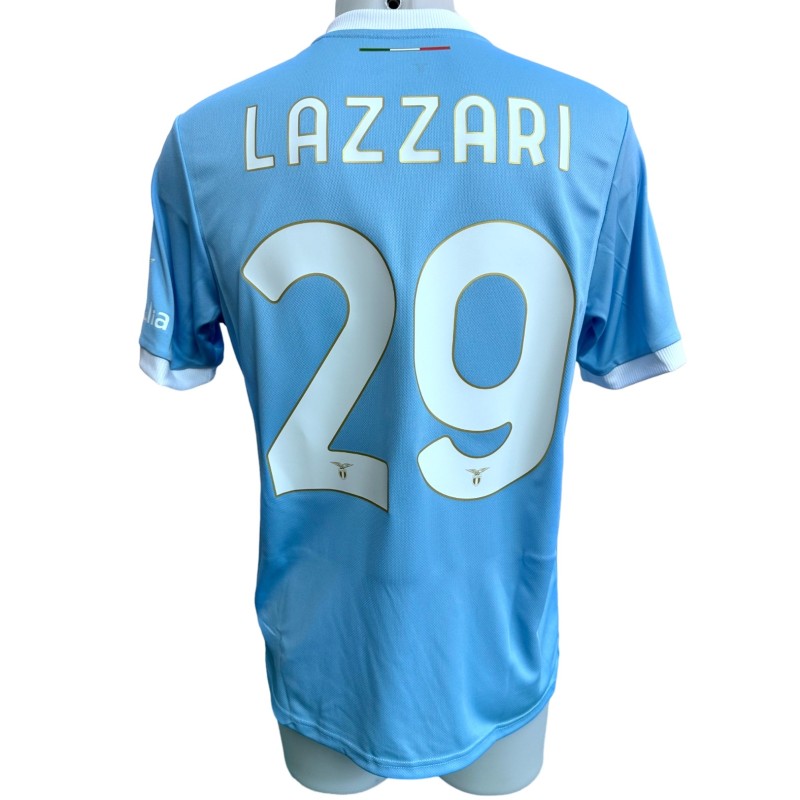 Lazzari's Match-Issued Shirt, Lazio vs Empoli 2024 - Special 50th Anniversary First Scudetto