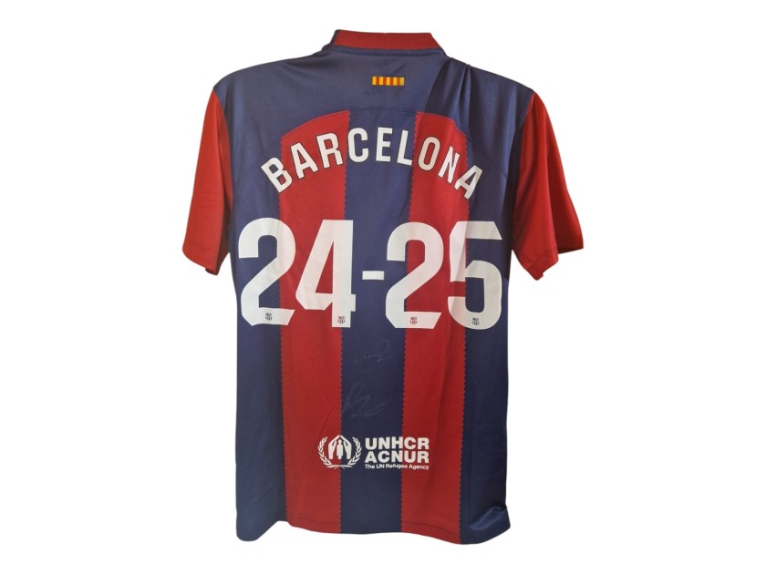 Maglia replica firmata FC Barcelona 2023/24 di Fridolina Rolfo e Ewa Pajor