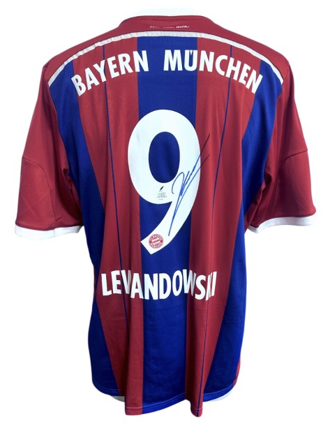 Lewandowski's Bayern Munchen Signed Official Shirt, 2014/15