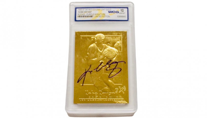 Card in oro Kobe Bryant in edizione limitata