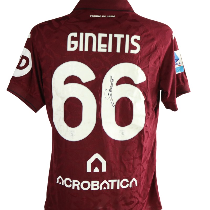 Gineitis' Signed Unwashed Shirt, Udinese vs Torino 2026
