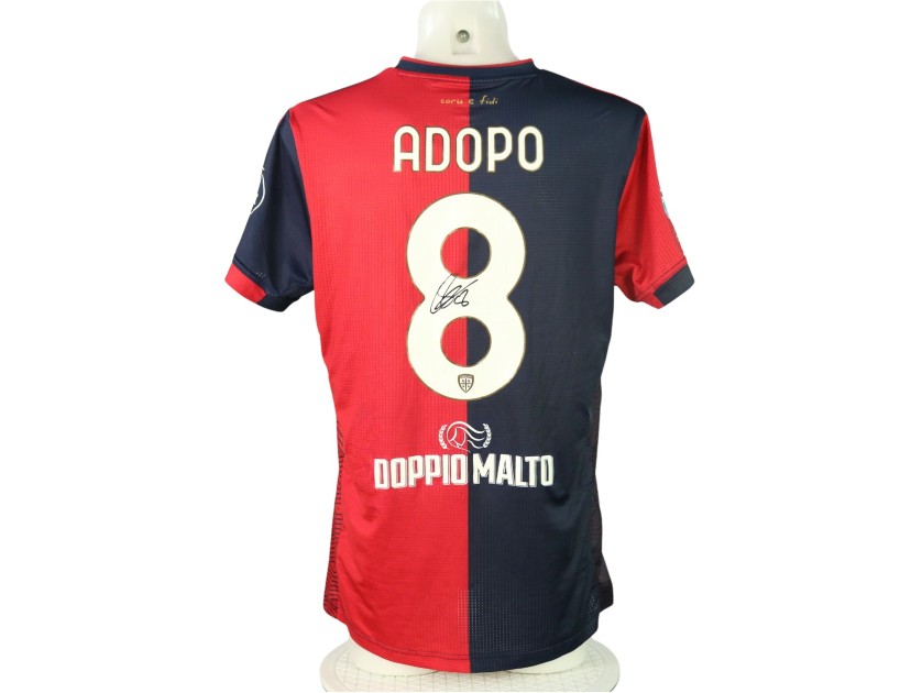 Maglia Adopo Unwashed, Cagliari vs Como 2024 - Autografata