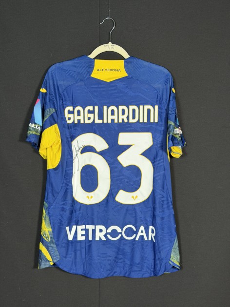 Gagliardini's Hellas Verona Signed Match-Worn Shirt, 2025/26