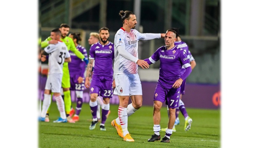 Ribery's Signed Match Shirt, Fiorentina-Milan 2021 