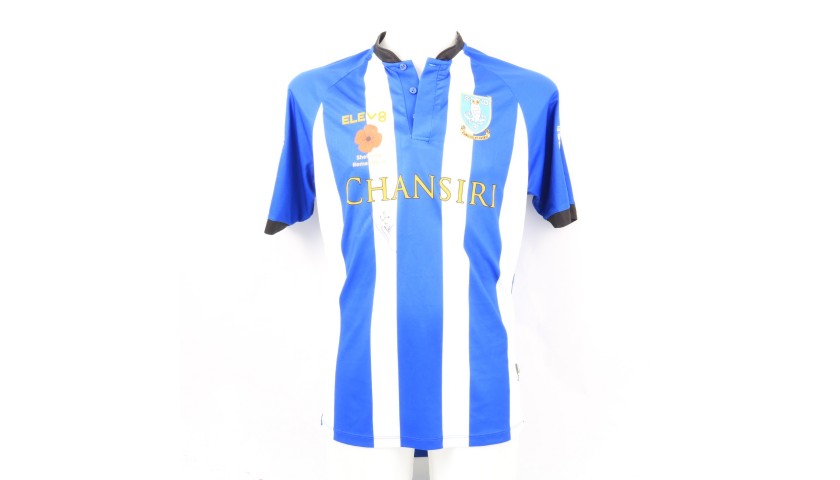 Penney's Sheffield Wednesday Match-Issued Signed Poppy Shirt 