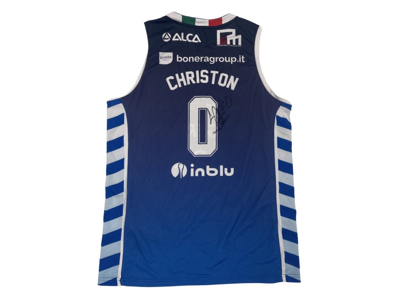 Christon's Unwashed Signed Kit, Germani Brescia vs Generazione Vincente Napoli Basket, Italy Cup 2024