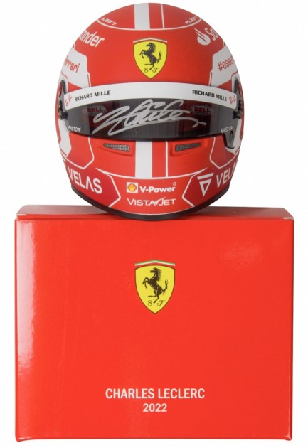 Charles Leclerc Signed Ferrari Mini Helmet