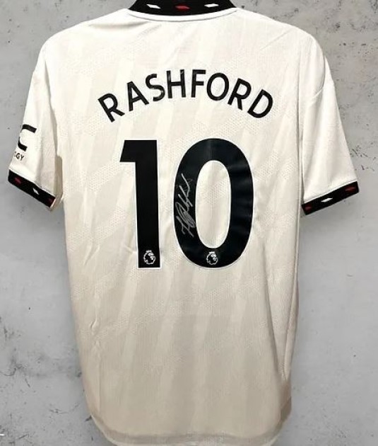 Marcus Rashford's Manchester United 2022/23 Signed Official Player Issue Away Shirt