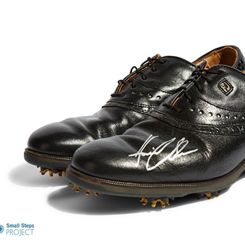 Henrik Stenson's Autographed Icon Black - Foot Joy Golf Brogues from his Personal Collection