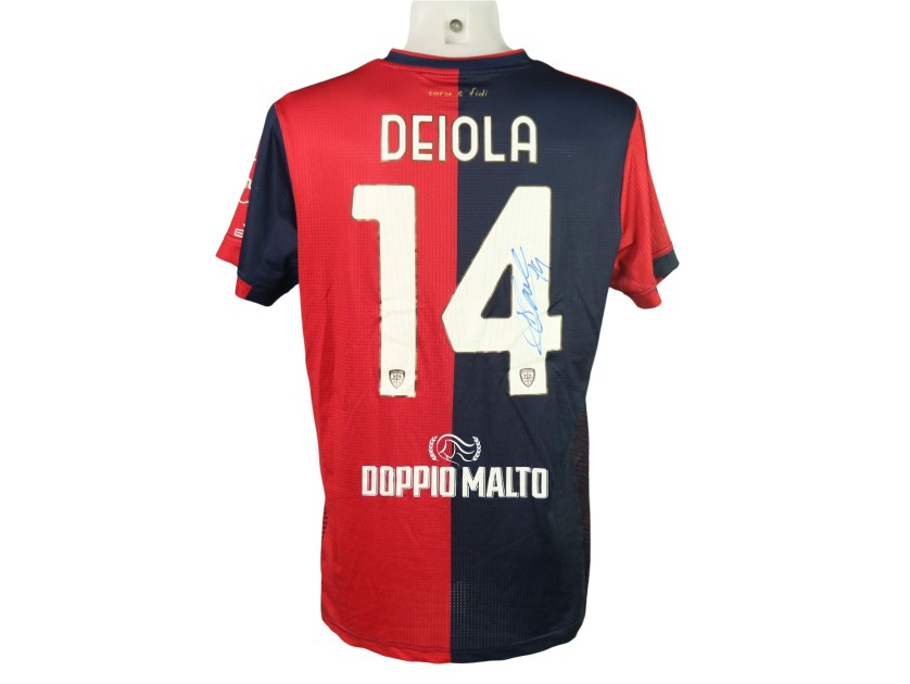 Deiola's Signed Unwashed Shirt, Cagliari vs Empoli 2024