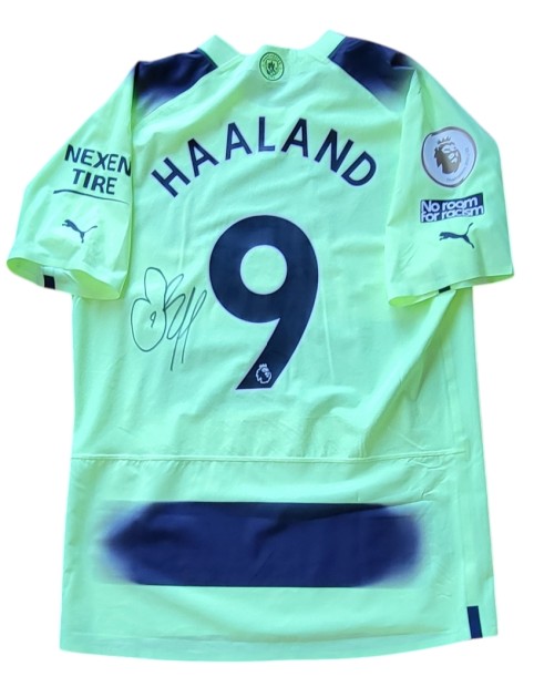 Haaland's Manchester City Signed Issued Shirt, 2022/23