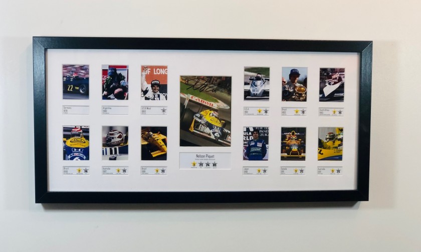 Nelson Piquet Signed F1 Career Display Piece