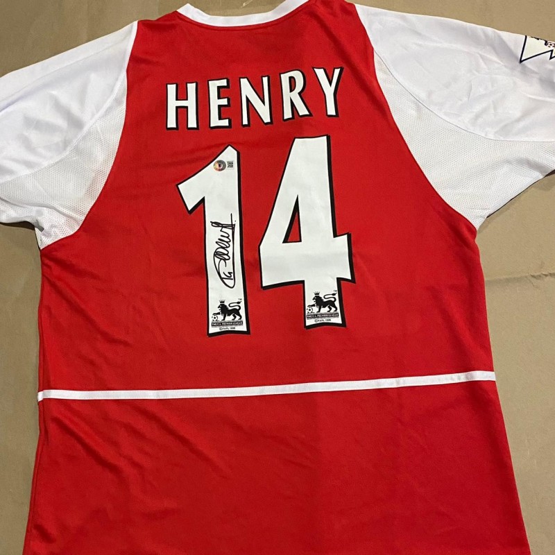 Thierry Henry's Arsenal 2002/04 Signed Replica Shirt